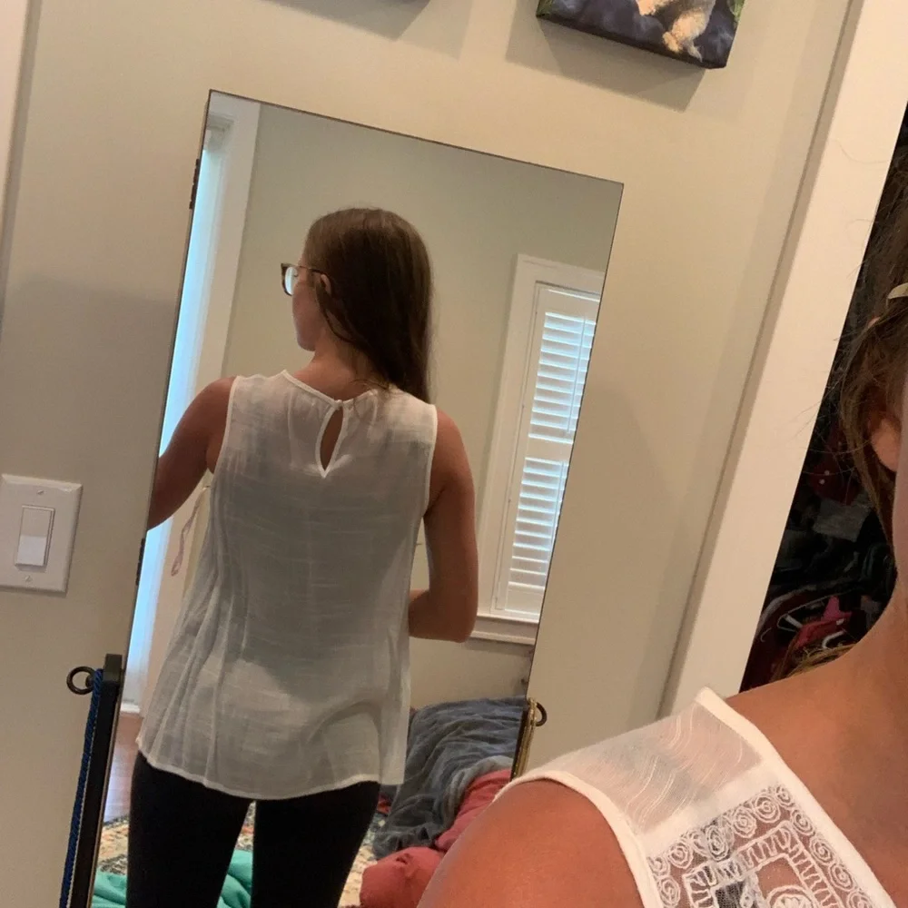 White forever 21 work blouse - Picture 3 of 4